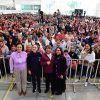 Entregan Claudia Sheinbaum y Delfina Gómez pensiones para mujeres y adultos mayores en Edomex